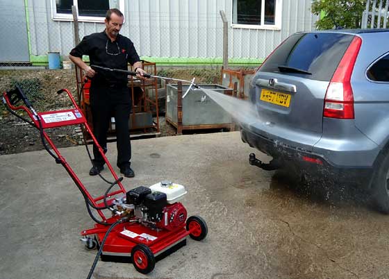 car cleaning with lance attachment