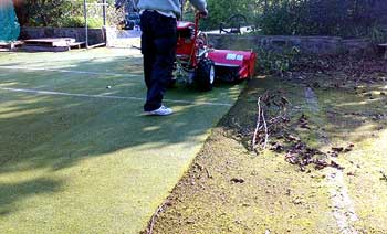 power sweeper / broom in action